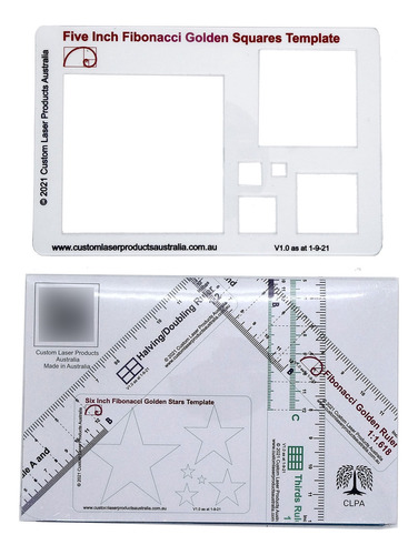 Clpa Plantilla Dibujo Plastica Transparente Fibonacci Golden