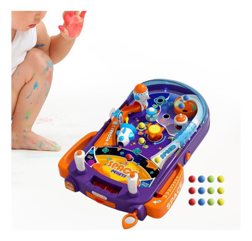 Mesa De Pinball Electrónica Para Niños, Con 52 Bolas