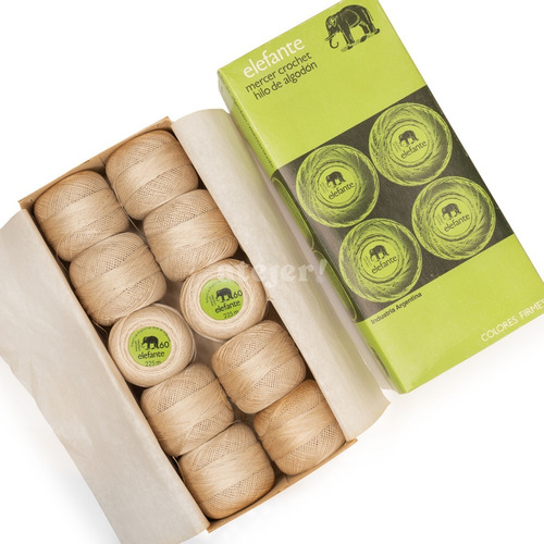 Hilo Algodon Crochet Elefante Tit 60 X 10 Ovillos De 225 Mts