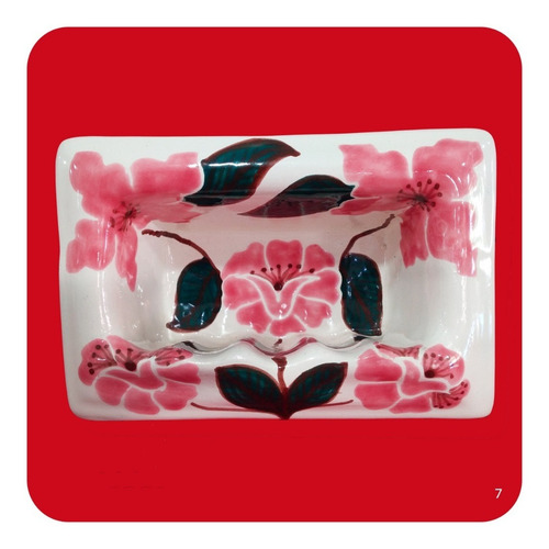 Accesorios De Baño De Cerámica Tipo Talavera 8 Piezas M7