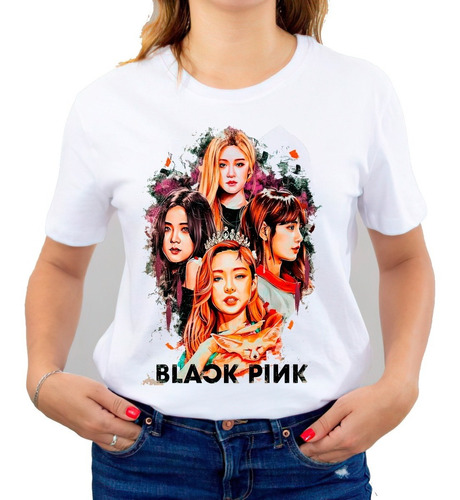 Polera Black Pink Cantantes 100%algodón Fotos Exclusivo C740