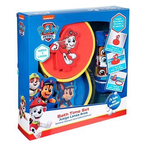 Set De Baño Gelatti Kids Shampoo+juego Lanza Aros Paw Patrol