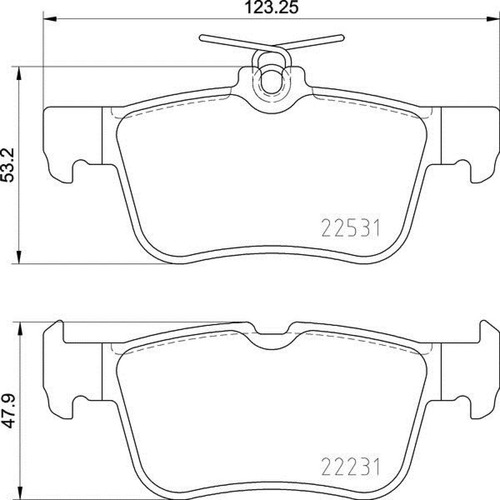 Balatas Bajos Metales Traseras Lincoln Mkz 15-16 Brembo