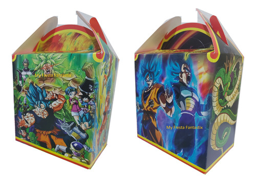 Goku Dragon Ball Super V Set 50 Dulceros Cajitas Bolo Feliz