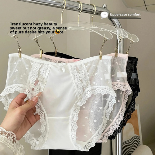 Calzoncillos De Encaje Con Entrepierna De Algodón, Diseño Hu