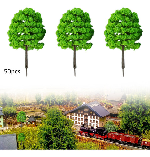 50 Uds 1/100 Árbol Modelo En Miniatura, Mini Estilo D