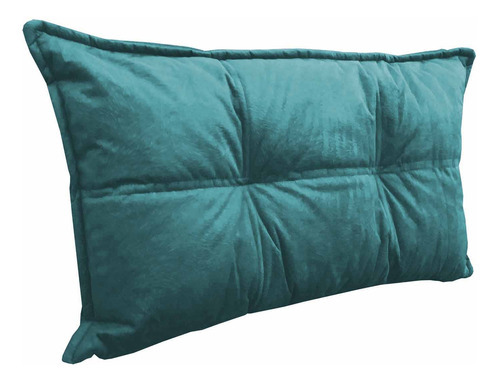 Almofada Para Puff Cama Solteiro 90x40 Cor Suede Verde Petróleo