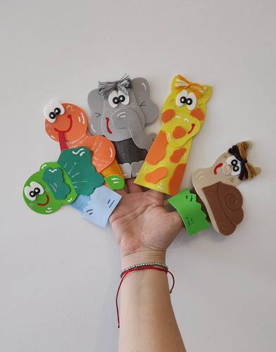 Titeres De Dedo De Animales - Pack Por 10 Unidades - Set 1