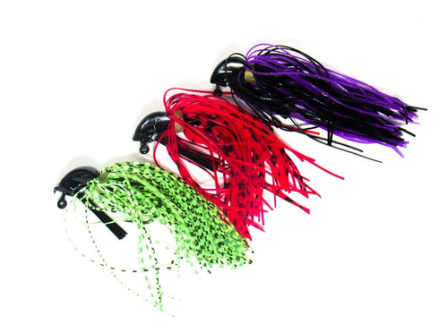 Imagem 6 de 8 de Kit 3 Iscas Artificiais Rubber Jig, 10g Tucunaré Cachorra...