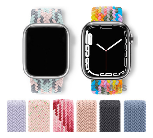 Correa De Nailon Solo Loop Para Apple Watch Ultra 9 8 7 Se 6