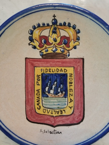 Imagen 2 de 3 de Cerámica Española Talavera Plato S. Xx. D 21 Art 7o 0047