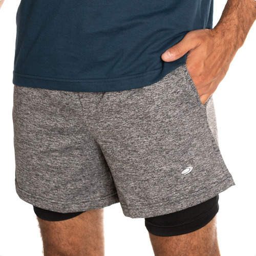 Short Con Calza Deportivo Hombre Gym Bolsillos Running