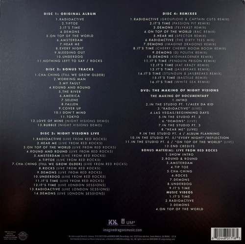 Imagine Dragons Night Visions 10th Ammiversary