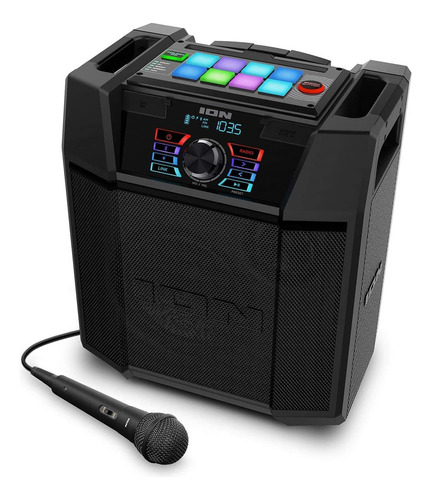 Ion Explorer Fx Altavoz Bluetooth De Alta Potencia Con Efect Color Negro 110v