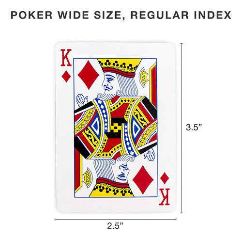 Brybelly 12 Barajas De Naipes|poker Tamaño Ancho (6...