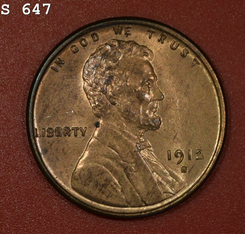 1912 S Lincoln Wheat Cent Centavo 1c Penny Escasa Unc Bu 