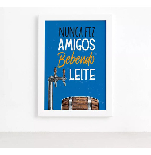 Marco para citas Friends Drinking, marco blanco, 22 x 32 cm