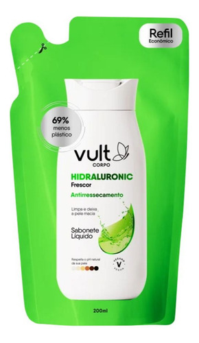 Refil Sabonete Líquido Hidraluronic Frescor 200ml - Vult