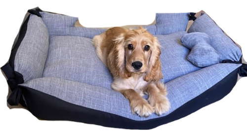 Cama Para Pets Grandes - Cinza E Preto