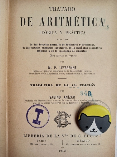 Libro Tratado De Aritmética Leyssenne 116n5