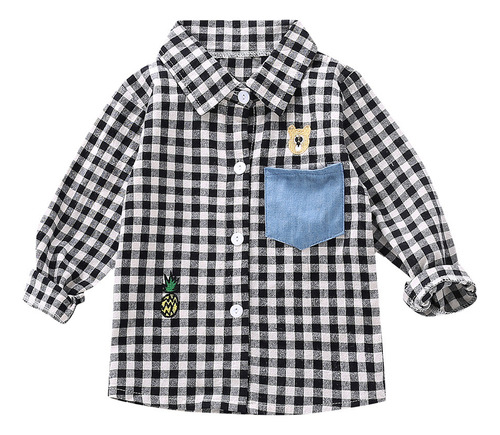 Camisa Para Niños, Blusa, A Cuadros, Para Bebé, Ropa De Caba