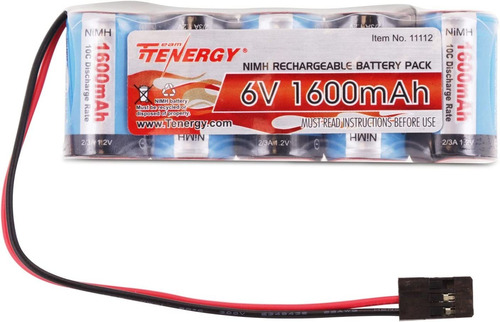 Tenergy Batería Receptora, Batería Recargable De 6 V Nimh Co