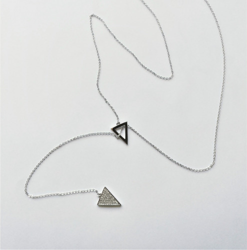Collar Swarovski Triángulos Calce Ajustable