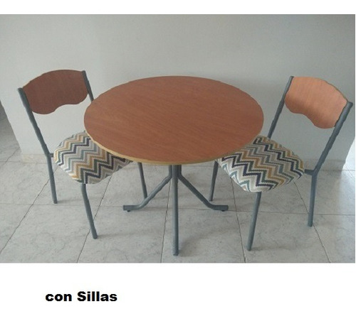 Mesa Comedor Redonda + 2 Sillas