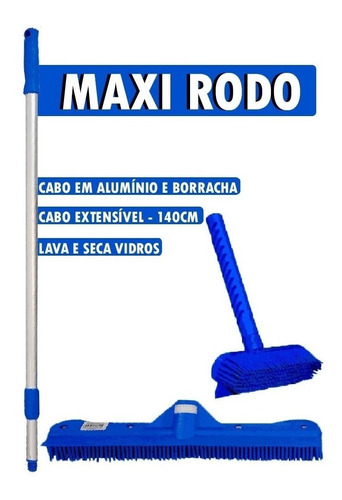 Conjunto Maxi Rodo Bralimpia Cabo Extensível Até 140cm