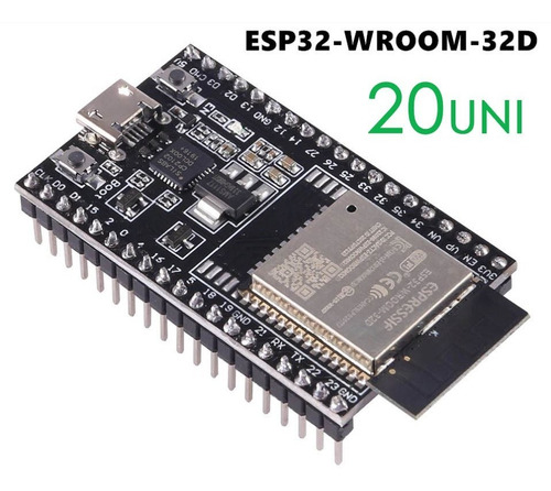 Imagem 1 de 7 de Esp32 Wroom 32d Devkit V4 Espressif Original - 20 Unidades
