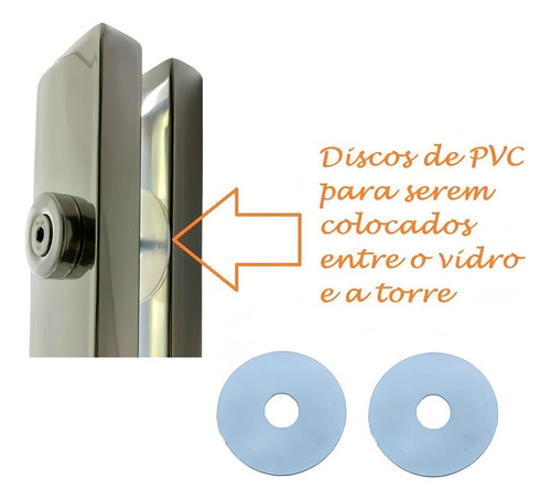 Coluna Torre Vidro 12mm Com 30 Cm Inox 304 Guarda Corpo