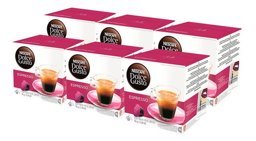 Dolce Gusto Nescafe Espresso 16 Capsulas X 6 Unidades