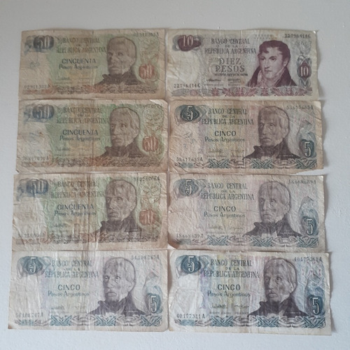 Billetes Antiguos Argentina X8 Que No Llegue A Cbiar Por U$s