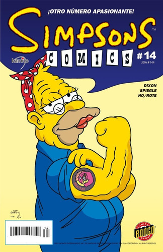 Simpsons Comics 14, De Matt Groening / Chuck Dixon. Editorial Kamite, Tapa Blanda En Español, 2015
