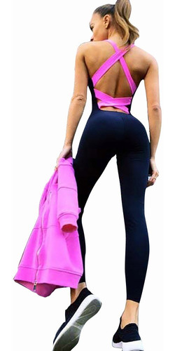 Conjunto, Mono Body Sexy Sin Espalda Sudadera Yoga