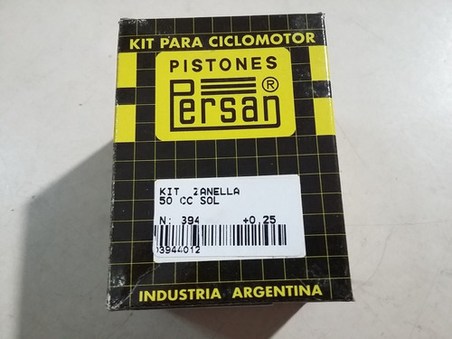 Piston Perno Y Aros Kit Persan Zanella Sol 50cc Medida 40.55