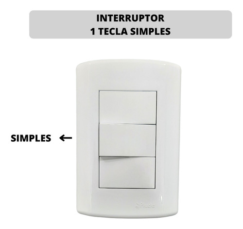 Placas E Modulos Com Suporte Simples, Paralelo E Tomada Cor Interruptor 1 Tecla Simples