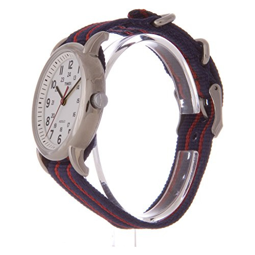 Reloj Timex Weekender Unisex De 38 Mm Con Carcasa Plateada E