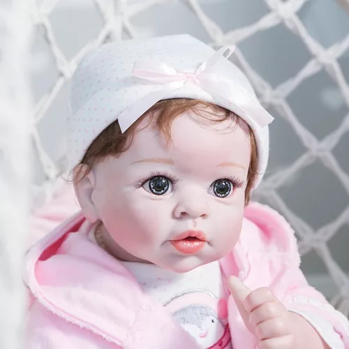 Bebê Reborn linda boneca promoção corpo de pano - Escorrega o Preço