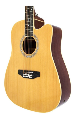 Guitarra Electroacústica Segovia Sgc12 Para Diestros Natural