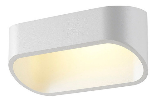 Arandela Led Branco Fosco 6w Bivolt 3000k Luz Amarela Gaya