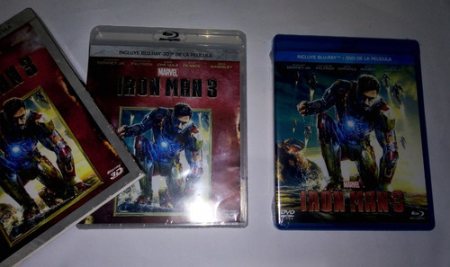 Iron Man 3 - Bluray 3d+2d+dvd Marvel Avengers Ironman - C*f