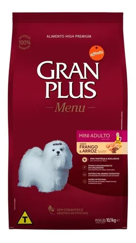 Ração Cães Raças Mini Frango E Arroz Menu 10,1kg Granplus