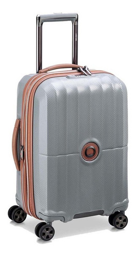 Maleta Carry On 55 Cm. Expandible Delsey St. Tropez Color Plateado