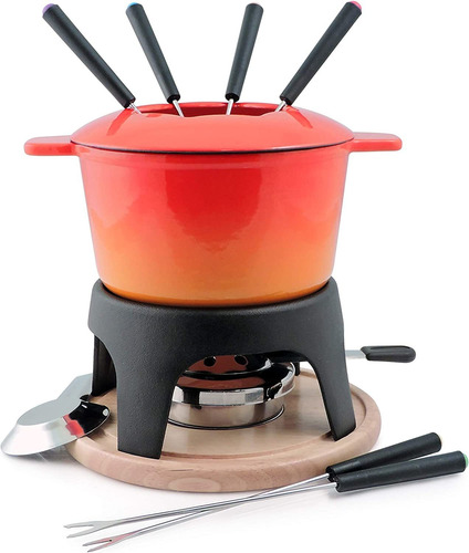 Swissmar Sierra Set De Fondue De Hierro Fundido De 11 Piezas