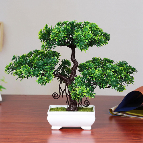 De Bonsái Artificial En Maceta, Árbol De Bonsái Falso