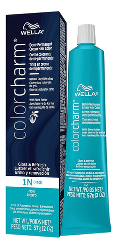 Wella Color Charm Demi Tinte Permanente Para El Cabello, 1n 