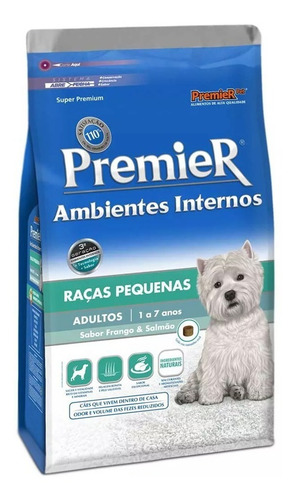 Ração Premier Ambientes Internos Mini- Frango E Salmão 2,5k