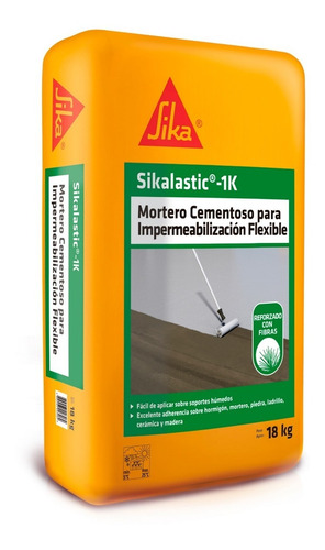 Sikalastic 1k Mortero Impermeabilizante Reforzado Fibra 18kg