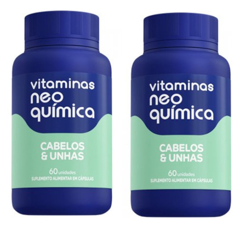 Kit 2 Vitaminas Cabelos E Unhas 60cp - Neo Quimica